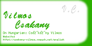 vilmos csakany business card